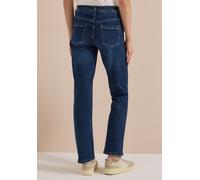 Slim-fit-Jeans CECIL, Damen, Gr. 32, Länge 28, blau (dunkelblau wash), Jeans, 97% Baumwolle, 3% Elasthan, unifarben, lang, Jeans Slim-fit-Jeans, High Waist (54941213-32) dunkelblau wash