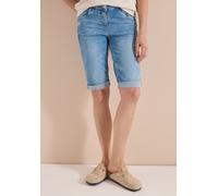 Slim-fit-Jeans CECIL, Damen, Gr. 34, blau (light blau washed), Jeans, 78% Baumwolle, 20% Polyester, 2% Elasthan, unifarben, kurz, Jeans Slim-fit-Jeans, aus Baumwolle mit Stretchanteil (45654551-34) li