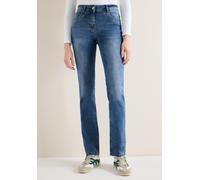 Slim-fit-Jeans CECIL, Damen, Gr. 34, Länge 34, authentic used wash, Jeans, 78% Baumwolle, 20% Polyester, 2% Elasthan, unifarben, normal, Jeans Slim-fit-Jeans, High Waist (16639120-34) authentic used w