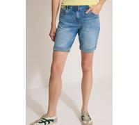 Slim-fit-Jeans CECIL, Damen, Gr. 36, blau (authentic used wash), Jeans, 84% Baumwolle, 14% Polyester, 2% Elasthan, unifarben, kurz, Jeans Slim-fit-Jeans, 5-Pocket-Style (76392823-36) authentic used wa
