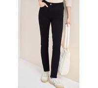 Slim-fit-Jeans CECIL, Damen, Gr. 38, Länge 28, schwarz, Jeans, 75% Baumwolle, 23% Polyester, 2% Elasthan, unifarben, lang, Jeans Slim-fit-Jeans, 5-Pocket-Style (74447913-38) schwarz