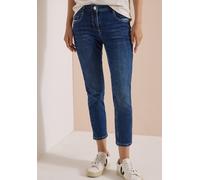 Comfort-fit-Jeans CECIL, Damen, Gr. 32, Länge 26, mid blau used wash, Jeans, 89% Baumwolle, 8% Polyester, 3% Elasthan, unifarben, 7/8-Länge, Jeans, Middle Waist (21944243-32) mid blau used wash