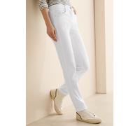 Slim-fit-Jeans CECIL "Style Toronto", Damen, Gr. 26, Länge 28, weiß, Denim/Jeans, Obermaterial: 97% Baumwolle, 3% Elasthan, unifarben, slim fit knöchellang, Jeans Slim-fit-Jeans, im Five-Pocket Style