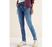 Slim-fit-Jeans CECIL, Damen, Gr. 32, Länge 28, light blau washed, Jeans, 98% Baumwolle, 2% Elasthan, unifarben, lang, Jeans Slim-fit-Jeans, High Waist (14418905-32) light blau washed