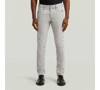 Slim-fit-Jeans G-STAR "3301 Slim", Herren, Gr. 32, Länge 32, beached faded dolomite grau, Denim/Jeans, Obermaterial: 99% Baumwolle, 1% Elasthan, slim fit lang, Jeans Slim-fit-Jeans, mit toller Waschun