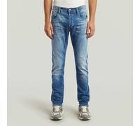 Slim-fit-Jeans G-STAR "3301 Slim", Herren, Gr. 34, Länge 34, lt vintage aged, Denim/Jeans, Obermaterial: 92% Baumwolle, 7% Elastomultiester, 1% Elasthan, slim fit lang, Jeans Slim-fit-Jeans, mit tolle