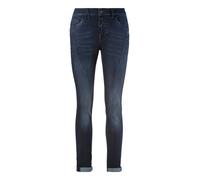 Slim-fit-Jeans GANG "94NEW GEORGINA", Damen, Gr. 28, N-Gr, blau (vivid false), Denim/Jeans, Obermaterial: 65% Baumwolle, 22% Polyester, 11% Viskose, 2% Elasthan, slim fit lang, Jeans Slim-fit-Jeans, m