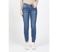 Slim-fit-Jeans GANG "GANG Jeans Slim Fit 94SANA CROPPED", Damen, Gr. 30, Normalgrößen, blau, 94% Baumwolle, 5% Elastomultiester, 1% Elasthan, Jeans Slim-fit-Jeans (52912945-30) blau