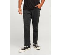 Slim-fit-Jeans "GLENN ORIGINAL", Herren, Gr. 50, Länge 32, schwarz (schwarz denim), Denim/Jeans, Obermaterial: 70% Baumwolle, 28% Polyester, 2% Elasthan, JACK & JONES PLUSSIZE, Abriebeffekte, unifarbe