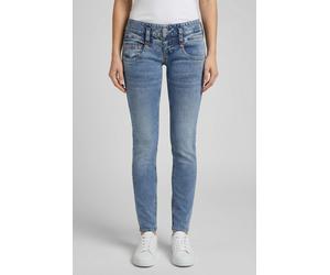 Slim-fit-Jeans HERRLICHER "Pitch Slim Denim", Damen, Gr. 26, Länge 30, blau (after rain), Denim/Jeans, Obermaterial: 78% Baumwolle, 19% Polyester, 3% Elasthan, slim fit lang, Jeans Slim-fit-Jeans, aus