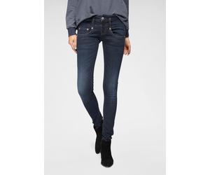 Slim-fit-Jeans HERRLICHER "Pitch Slim Denim", Damen, Gr. 29, Länge 30, dull, Denim/Jeans, Obermaterial: 78% Baumwolle, 19% Polyester, 3% Elasthan, slim fit lang, Jeans Slim-fit-Jeans, aus Stretch-Deni