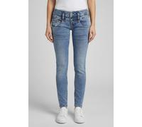 Slim-fit-Jeans HERRLICHER "Pitch Slim Denim", Damen, Gr. 34, Länge 32, after rain, Denim/Jeans, Obermaterial: 78% Baumwolle, 19% Polyester, 3% Elasthan, slim fit lang, Jeans Slim-fit-Jeans, aus Stretc