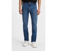 Slim-fit-Jeans HUGO BLUE "Ash", Herren, Gr. 34, Länge 36, blau (navy419), Denim/Jeans, Obermaterial: 99% Baumwolle, 1% Elasthan, unifarben, slim fit lang, Jeans Slim-fit-Jeans, mit Stone-washed-Finish
