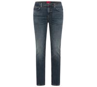 Slim-fit-Jeans HUGO "HUGO 734", Herren, Gr. 34, Länge 32, blau (medium blau420), Denim/Jeans, Obermaterial: 99% Baumwolle, 1% Elasthan, slim fit lang, Jeans Slim-fit-Jeans, aus Stretch-Denim, extra sc