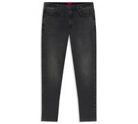 Slim-fit-Jeans HUGO "HUGO 734", Herren, Gr. 34, Länge 32, schwarz (dunkelgrau023), Denim/Jeans, Obermaterial: 61% Baumwolle, 38% Lyocell, 1% Elasthan, unifarben, slim fit lang, Jeans Slim-fit-Jeans, a