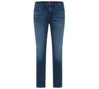 Slim-fit-Jeans HUGO "HUGO 734", Herren, Gr. 35, Länge 30, blau (medium blau420), Denim/Jeans, Obermaterial: 99% Baumwolle, 1% Elasthan, unifarben, slim fit lang, Jeans Slim-fit-Jeans, aus Stretch-Deni