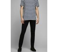Slim-fit-Jeans JACK & JONES "JJIGLENN JJICON JJ 619 50SPS NOOS", Herren, Gr. 26, Länge 30, schwarz (schwarz denim), Denim/Jeans, Obermaterial: 90% Baumwolle, 6% Polyester, 4% Elasthan, Abriebeffekte,