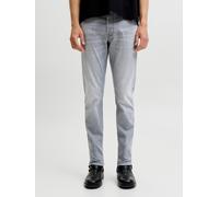 Slim-fit-Jeans JACK & JONES "JJIGLENN Slim-Fit mit Stretch und praktischer 5-Pocket-Form", Herren, Gr. 30, Länge 34, grau (grau denim), Denim/Jeans, Obermaterial: 69% Baumwolle, 29% Polyester, 2% Elas