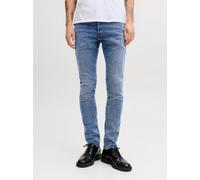 Slim-fit-Jeans JACK & JONES "JJIGLENN Slim-Fit mit Stretch und praktischer 5-Pocket-Form", Herren, Gr. 33, Länge 34, blau denim1, Denim/Jeans, Obermaterial: 71% Baumwolle, 28% Polyester, 1% Elasthan,