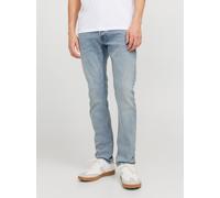 Slim-fit-Jeans JACK & JONES "JJIGLENN Slim-Fit mit Stretch und praktischer 5-Pocket-Form", Herren, Gr. 33, Länge 32, blau (light blau used), Denim/Jeans, Obermaterial: 70% Baumwolle, 28% Polyester, 2%