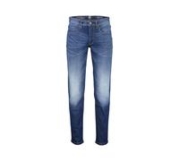 Slim-fit-Jeans LERROS "CONLIN 5-Pocket Stretch-Denim, SLIM FIT CONLIN", Herren, Gr. 33, Länge 34, blau (navy), 99% Baumwolle, 1% Elasthan, Jeans Slim-fit-Jeans, Herren Jeans, blau, bequem, Used-Look, 