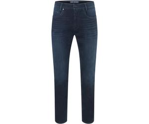 Slim-fit-Jeans MAC "Arne-Pipe light", Herren, Gr. 33, Länge 32, blau (tiefblau od schwarz), Denim/Jeans, Obermaterial: 88% Baumwolle, 9% Elastomultiester, 3% Elasthan, figurbetont knöchellang, Jeans S