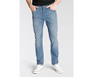 Slim-fit-Jeans MAC "Arne-Pipe light", Herren, Gr. 34, Länge 30, blau (light blau authentic wash), Denim/Jeans, Obermaterial: 88% Baumwolle, 9% Elastomultiester, 3% Elasthan, Abriebeffekte, figurbetont