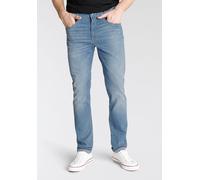 Slim-fit-Jeans MAC "Arne-Pipe light", Herren, Gr. 36 (37), Länge 32, blau (light blau authentic wash), Denim/Jeans, Obermaterial: 88% Baumwolle, 9% Elastomultiester, 3% Elasthan, Abriebeffekte, figurb