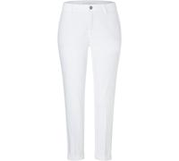 Slim-fit-Jeans MAC "CHINO turn up", Damen, Gr. 46, N-Gr, weiß (weiß denim), Denim/Jeans, Obermaterial: 80% Baumwolle, 18% Polyester, 2% Elasthan, unifarben, slim fit knöchelfrei, Jeans Slim-fit-Jeans,