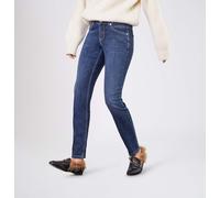 Slim-fit-Jeans MAC, Damen, Gr. 42, Länge 34, blau (new basic wash), Denim/Jeans, Obermaterial: 98% Baumwolle, 2% Elasthan, casual, slim fit, Jeans (55807252-42) new basic wash