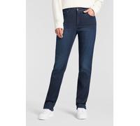 Slim-fit-Jeans MAC "MELANIE", Damen, Gr. 36, Länge 30, blau (basic used wash), Denim/Jeans, Obermaterial: 90% Baumwolle, 8% Polyester, 2% Elasthan, unifarben, slim fit lang, Jeans Slim-fit-Jeans, mit