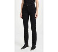 Slim-fit-Jeans MAC "MELANIE", Damen, Gr. 40, Länge 32, schwarz (schwarz rinsewash), Denim/Jeans, Obermaterial: 90% Baumwolle, 8% Polyester, 2% Elasthan, unifarben, slim fit lang, Jeans Slim-fit-Jeans,