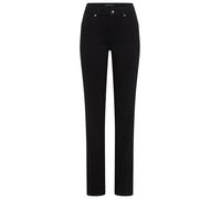 Slim-fit-Jeans MAC "MELANIE", Damen, Gr. 48, Länge 32, schwarz rinsewash, Denim/Jeans, Obermaterial: 90% Baumwolle, 8% Polyester, 2% Elasthan, unifarben, slim fit lang, Jeans Slim-fit-Jeans, mit Stret