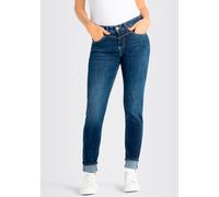 MAC Straight Fit Jeans mit Stretch-Anteil Modell 'Rich' in Blau, Größe 38/28