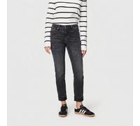 Slim-fit-Jeans MAC "RICH SLIM", Damen, Gr. 38, Länge 28, grau (authentic schwarz wash), Denim/Jeans, Obermaterial: 71% Baumwolle, 16% Polyester, 11% Modal, 2% Elasthan, slim fit lang, Jeans Slim-fit-J