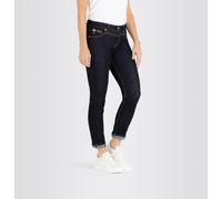 Slim-fit-Jeans MAC "RICH SLIM", Damen, Gr. 38, Länge 32, schwarz (fashion rinsed d683), Denim/Jeans, Obermaterial: 71% Baumwolle, 16% Polyester, 11% Modal, 2% Elasthan, slim fit lang, Jeans Slim-fit-J
