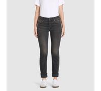 Slim-fit-Jeans MAC "RICH SLIM", Damen, Gr. 46, Länge 28, schwarz (fancy braun schwarz), Denim/Jeans, Obermaterial: 78% Baumwolle, 12% Lyocell, 7% Elastomultiester, 3% Elasthan, unifarben, slim fit lan