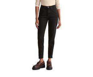 Slim-fit-Jeans MARC O'POLO "aus Organic Cotton Stretch", Damen, Gr. 30, Länge 32, schwarz (medium grau), Obermaterial: 94% Baumwolle, 4% Elastomultiester, 2% Elasthan, unifarben, slim fit knöchelfrei,