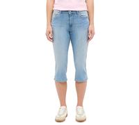 Slim-fit-Jeans MUSTANG "Damen Style Capri", Damen, Gr. 25, 302 mittelblau, Denim/Jeans, 92% Baumwolle, 6% Elastomultiester, 2% Elasthan, unifarben, slim fit, Jeans Slim-fit-Jeans (18527111-25) 302 mit