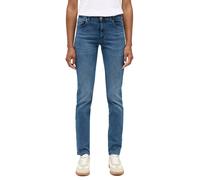 Slim-fit-Jeans MUSTANG "Damen Style Crosby Relaxed Slim", Damen, Gr. 26, Länge 32, blau (702 mittelblau), Denim/Jeans, 74% Baumwolle, 23% Polyester, 3% Elasthan, unifarben, slim fit, Jeans Slim-fit-Je