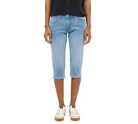 Slim-fit-Jeans MUSTANG "Damen Style Rebecca Capri", Damen, Gr. 28, blau (402 mittelblau), Denim/Jeans, 90% Baumwolle, 8% Polyester, 2% Elasthan, unifarben, slim fit, Jeans Slim-fit-Jeans (98753554-28)