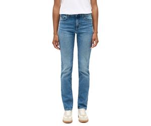 Slim-fit-Jeans MUSTANG "Damen Style Shelby Slim", Damen, Gr. 25, Länge 32, blau (402 mittelblau), Denim/Jeans, 90% Baumwolle, 6% Polyester, 4% Elasthan, unifarben, slim fit, Jeans Slim-fit-Jeans (8958