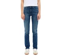 Slim-fit-Jeans MUSTANG "Damen Style Shelby Slim", Damen, Gr. 27, Länge 32, blau (602 mittelblau), Denim/Jeans, 90% Baumwolle, 6% Polyester, 4% Elasthan, unifarben, slim fit, Jeans Slim-fit-Jeans (7324