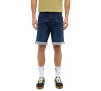 Slim-fit-Jeans MUSTANG "Herren Style Chicago Shorts Z", Damen, Gr. 34, 802 dunkelblau, 83% Baumwolle, 16% Polyester, 1% Elasthan, unifarben, slim fit, Jeans Slim-fit-Jeans (11979363-34) 802 dunkelblau