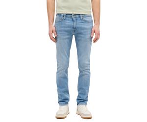 Slim-fit-Jeans MUSTANG "Herren Style Vegas Slim", Herren, Gr. 34, Länge 30, 413 mittelblau, Denim/Jeans, 93% Baumwolle, 5% Polyester, 2% Elasthan, unifarben, slim fit, Jeans Slim-fit-Jeans (18475863-3