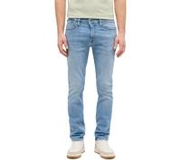 Slim-fit-Jeans MUSTANG "Herren Style Vegas Slim", Damen, Gr. 34, Länge 30, 413 mittelblau, Denim/Jeans, 93% Baumwolle, 5% Polyester, 2% Elasthan, unifarben, slim fit, Jeans Slim-fit-Jeans (18475863-34