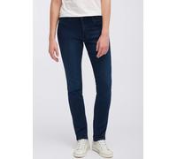 Slim-fit-Jeans MUSTANG "Rebecca", Damen, Gr. 30, Länge 32, blau (old stone used), Denim/Jeans, Obermaterial: 65% Baumwolle, 31% Polyester, 4% Elasthan, lang, Jeans Slim-fit-Jeans (13421525-30) old sto