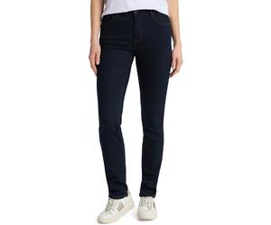 Slim-fit-Jeans MUSTANG "Rebecca", Damen, Gr. 34, Länge 32, blau (rinse washed), Denim/Jeans, Obermaterial: 65% Baumwolle, 31% Polyester, 4% Elasthan, lang, Jeans Slim-fit-Jeans (13957045-34) rinse was
