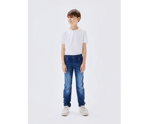 Slim-fit-Jeans NAME IT "NKMRYAN SLIM SWE JEANS 5225-TH NOOS", Jungen, Gr. 116, N-Gr, blau (schwarz, blau, denim), Denim/Jeans, Obermaterial: 70% Baumwolle, 27% Polyester, 3% Elasthan, leichte Abriebef