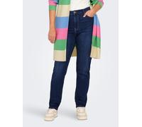 Slim-fit-Jeans ONLY CARMAKOMA "CARSUI MID SLIM DNM REA285 NOOS" Gr. 46, Länge 32, blau (dark blue denim) Damen Jeans (84938114-46) dark blue denim